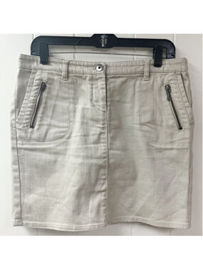Utility Denim Dalia Collection Women’s Skirt SIZE 8 Tan Stretch Y2K Granolachick